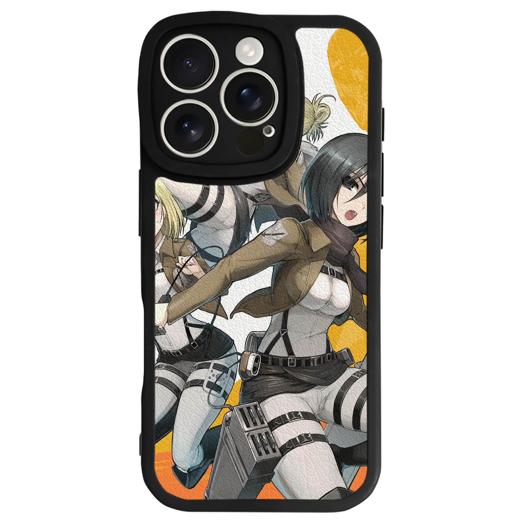 （画像用） 進撃の巨人 Attack on Titan 【iPhone 16シリーズ対応】シリコンスマホケース（レザー調） 材質：シリコン
